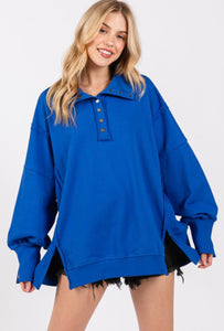 Royal Henley Sweatshirt