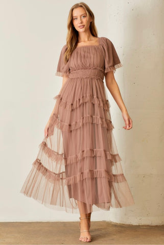 Plus Tulle Maxi Dress